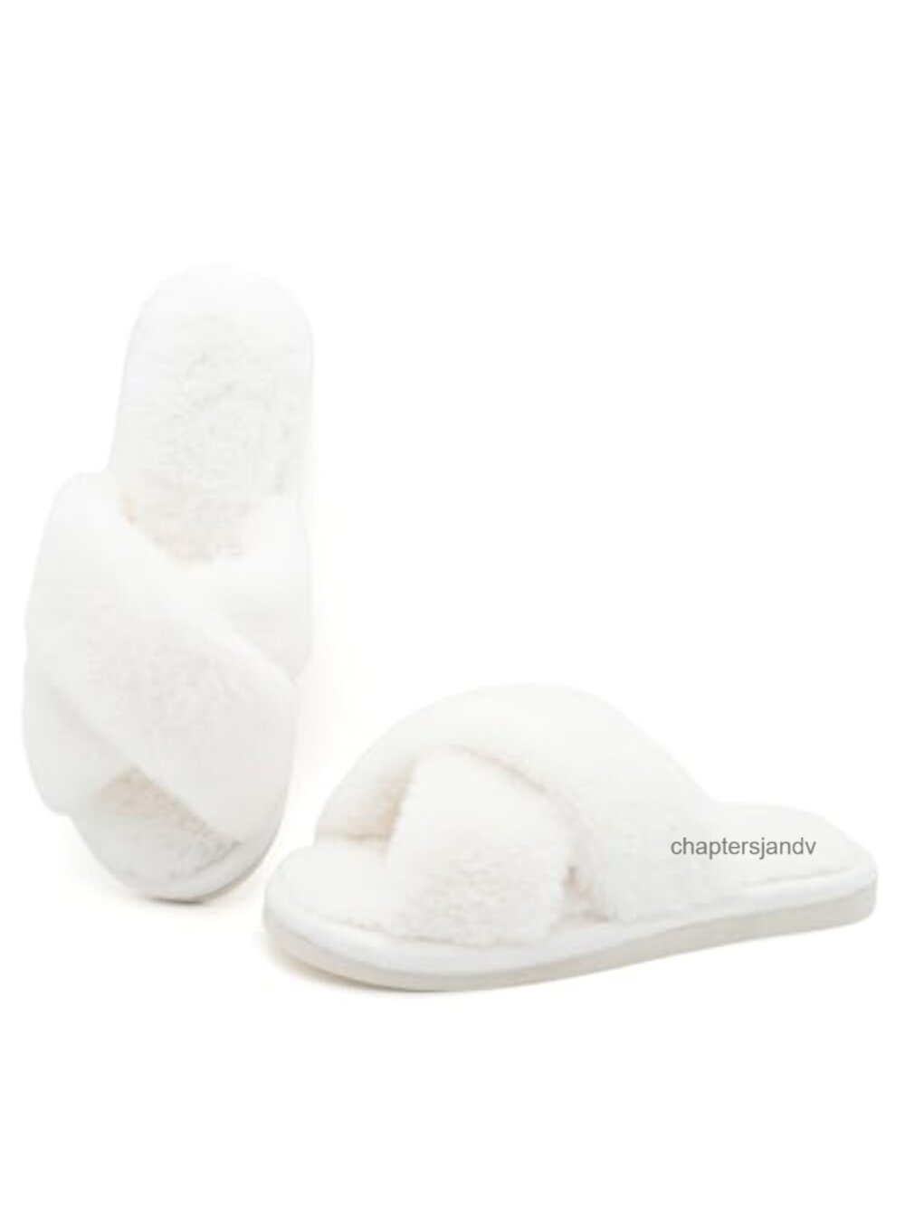 Fuzzy Faux Fur Open Toe Slippers Memory Foam Criss Cross Slides Cozy House Shoes